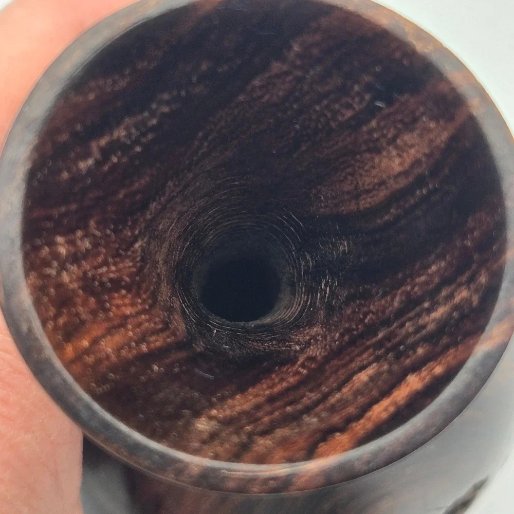 Vintage Hand Turned Ironwood Burl Wood Vase Live Edge Nice Patina 7